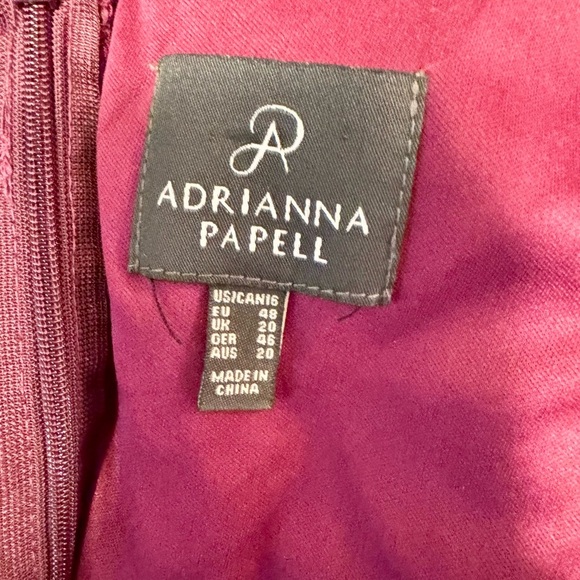 Adrianna Papell Lace Midi Dress - plum/wine color - Picture 4 of 4